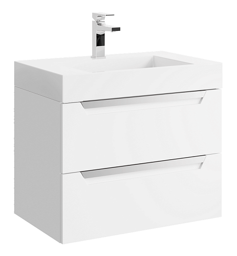 Тумба под раковину Aqwella Cube 70 CUB0107W подвесная белая Тумба под раковину Aqwella Cube 70 CUB0107W подвесная белая