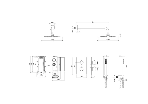Душевая система Aquatek ЕВРОПА AQ1376MB Черный матовый Душевая система Aquatek ЕВРОПА AQ1376MB Черный матовый