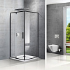 Картинка анонса товара «душевой уголок vincea slim vpr-2sl9012clb-l, 1200x900, матовый черный, стекло прозрачное, левый»