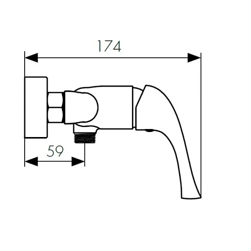 Смеситель для душа Kaiser Comba 48077 Смеситель для душа Kaiser Comba 48077