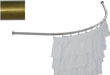 Карниз для ванны Aquanet Santiago полукруглый 160x160 бронза 00241555 Карниз для ванны Aquanet Santiago полукруглый 160x160 бронза 00241555