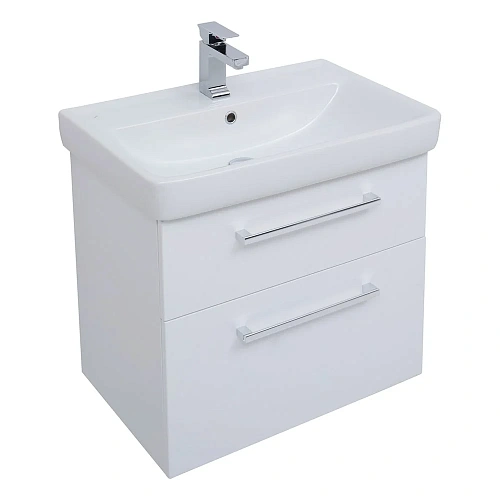 Тумба под раковину DREJA Q MAX, 60 см, подвесная, 2 ящика, белый глянец 77.0003W Тумба под раковину DREJA Q MAX, 60 см, подвесная, 2 ящика, белый глянец 77.0003W