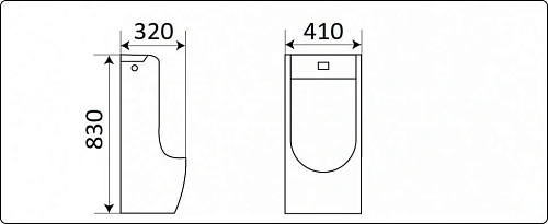 Писсуар CeramaLux X529S белый Писсуар CeramaLux X529S белый
