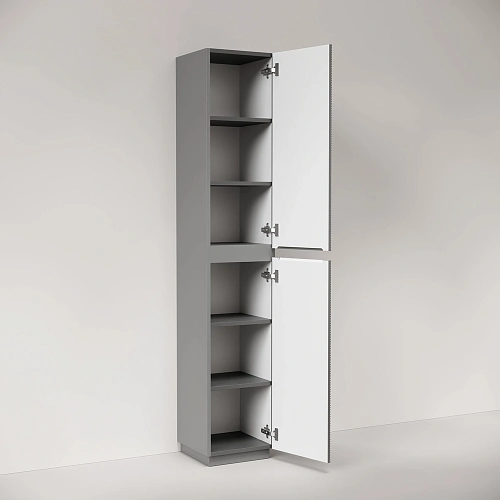 Шкаф-пенал SANCOS Folk Floor PFL35FES 350х350х1880 мм Ergraut soft, напольный Шкаф-пенал SANCOS Folk Floor PFL35FES 350х350х1880 мм Ergraut soft, напольный