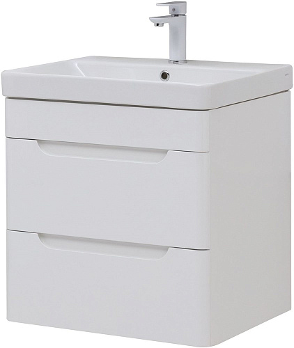 Тумба под раковину Aquanet София 60 белый глянец (2 ящика) 00288905 Тумба под раковину Aquanet София 60 белый глянец (2 ящика) 00288905
