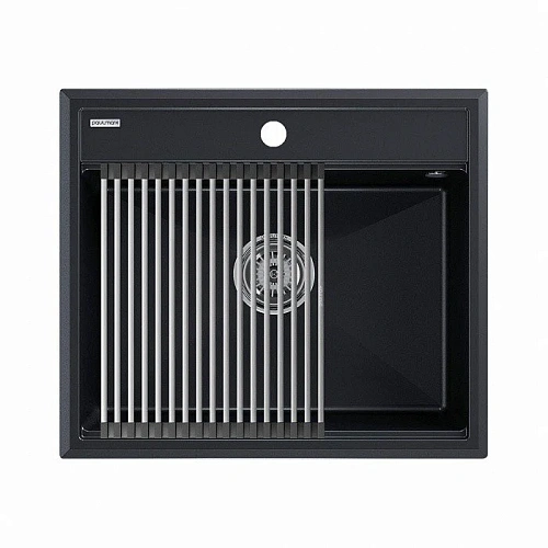 Кухонная мойка Paulmark STEPIA 60 с ролл-матом STEP брашированная PM115951-BLM+R375-BS Кухонная мойка Paulmark STEPIA 60 с ролл-матом STEP брашированная PM115951-BLM+R375-BS