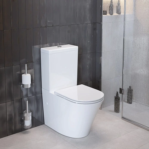 Унитаз напольный Ambassador Ritz 237K19001RS (665x360x830) безободковый, с тонкой крышкой Унитаз напольный Ambassador Ritz 237K19001RS (665x360x830) безободковый, с тонкой крышкой