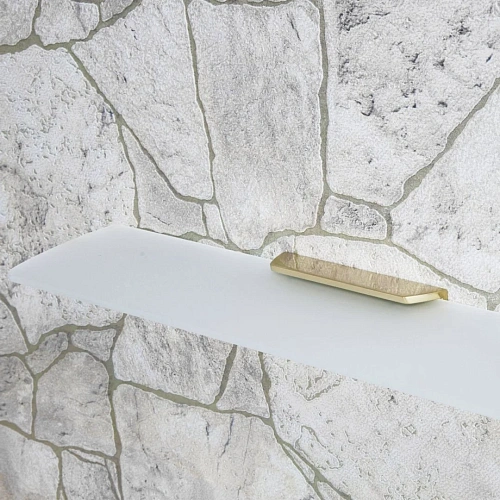 Полка WasserKRAFT Aisch K-5924 стеклянная золото Полка WasserKRAFT Aisch K-5924 стеклянная золото