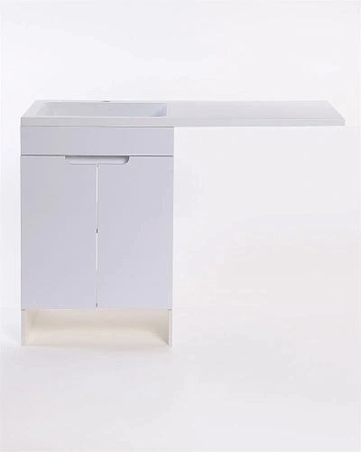 Тумба с раковиной Orange Sistema STD-120TUW+RAL напольная, левая 120 см под стиральную машину, белый Тумба с раковиной Orange Sistema STD-120TUW+RAL напольная, левая 120 см под стиральную машину, белый