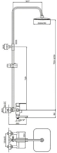 Душевая система Haiba HB2402 Душевая система Haiba HB2402