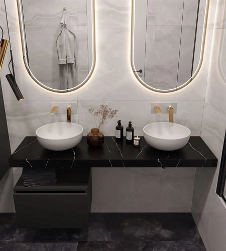 Столешница Armadi Art FLAT NERO MARQUINA 1610x460x70 869-160-NM Столешница Armadi Art FLAT NERO MARQUINA 1610x460x70 869-160-NM