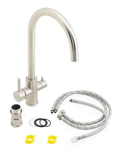 Смеситель для кухни Agger Zest A0700733 с каналом питьевой воды, никель Смеситель для кухни Agger Zest A0700733 с каналом питьевой воды, никель