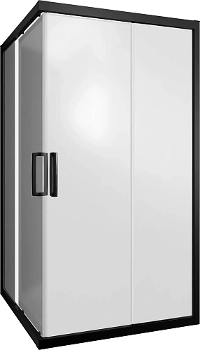 Душевой уголок STWORKI Дублин 100x100 см профиль черный матовый, стекло матовое 465034 Душевой уголок STWORKI Дублин 100x100 см профиль черный матовый, стекло матовое 465034