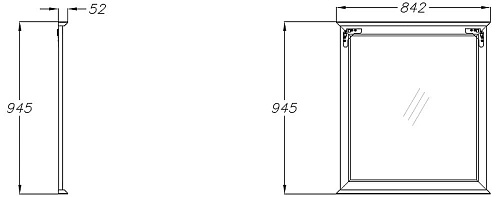 Зеркало Opadiris Кантара 85, белый матовый 00-00004016 Зеркало Opadiris Кантара 85, белый матовый 00-00004016