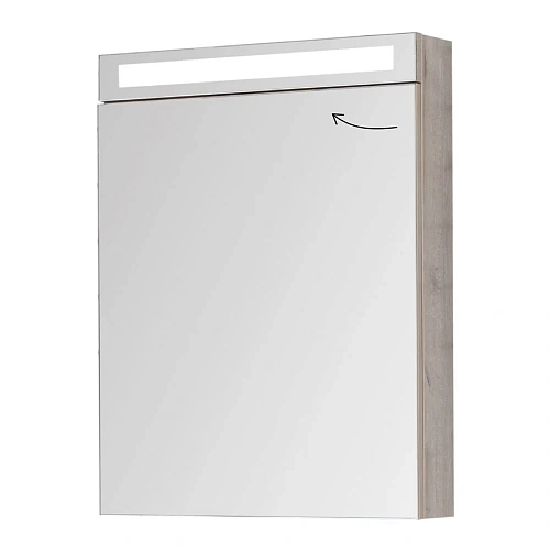 Зеркальный шкаф DREJA MAX, 60 см, 1 дверца, 2 стеклянные полки, дуб кантри 77.9006D Зеркальный шкаф DREJA MAX, 60 см, 1 дверца, 2 стеклянные полки, дуб кантри 77.9006D