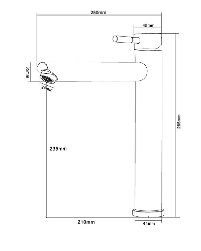 Смеситель для раковины Orange Steel M99-121b черный Смеситель для раковины Orange Steel M99-121b черный