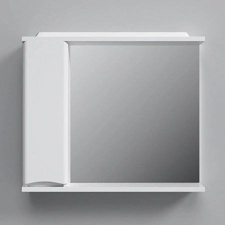 Зеркальный шкаф AM.PM Like M80MPL0801WG 80 см, с подсветкой, левый, белый Зеркальный шкаф AM.PM Like M80MPL0801WG 80 см, с подсветкой, левый, белый