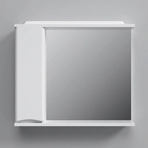 Зеркальный шкаф AM.PM Like M80MPL0801WG 80 см, с подсветкой, левый, белый Зеркальный шкаф AM.PM Like M80MPL0801WG 80 см, с подсветкой, левый, белый