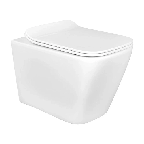 Унитаз подвесной Aquatek ДЕЛЬТА 480 x 350 x 320 мм, тонкое сиденье с механизмом плавного закрывания Унитаз подвесной Aquatek ДЕЛЬТА 480 x 350 x 320 мм, тонкое сиденье с механизмом плавного закрывания