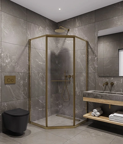 Душевой уголок Timo (T34L) TTSS-100/17C-8L 1000x1000x2000, профиль мат золото, стекло прозрачное 8 мм Душевой уголок Timo (T34L) TTSS-100/17C-8L 1000x1000x2000, профиль мат золото, стекло прозрачное 8 мм