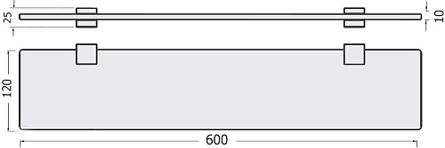 Полка STWORKI Glass Shelf 60 полкодержатели хром 440735 Полка STWORKI Glass Shelf 60 полкодержатели хром 440735
