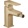 Смеситель для биде Hansgrohe Metropol с донным клапаном Push-Open, 32520140, шлифованная бронза Смеситель для биде Hansgrohe Metropol с донным клапаном Push-Open, 32520140, шлифованная бронза