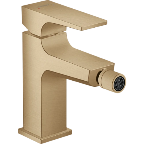 Смеситель для биде Hansgrohe Metropol с донным клапаном Push-Open, 32520140, шлифованная бронза Смеситель для биде Hansgrohe Metropol с донным клапаном Push-Open, 32520140, шлифованная бронза