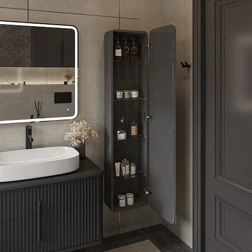 Мебель для ванной STWORKI Молде 95 антрацит, со столешницей 579563 Мебель для ванной STWORKI Молде 95 антрацит, со столешницей 579563