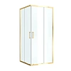 Душевой уголок BelBagno LUCE-A-2-90-P-ORO 90x90 см, профиль золото, стекло рифленая