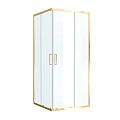 Душевой уголок BelBagno LUCE-A-2-90-P-ORO 90x90 см, профиль золото, стекло рифленая Душевой уголок BelBagno LUCE-A-2-90-P-ORO 90x90 см, профиль золото, стекло рифленая