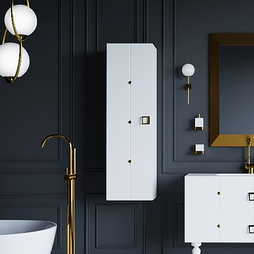 Шкаф-пенал Armadi Art Piazza 844-WG белый+золото без ножек Шкаф-пенал Armadi Art Piazza 844-WG белый+золото без ножек