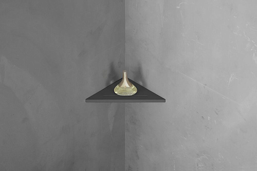 Полка ABBER Stein AS1652MB угловая черная матовая Полка ABBER Stein AS1652MB угловая черная матовая