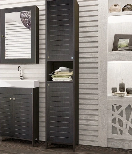 Зеркальный шкаф Style Line Кантри 60, Венге ЛС-00000030 Зеркальный шкаф Style Line Кантри 60, Венге ЛС-00000030