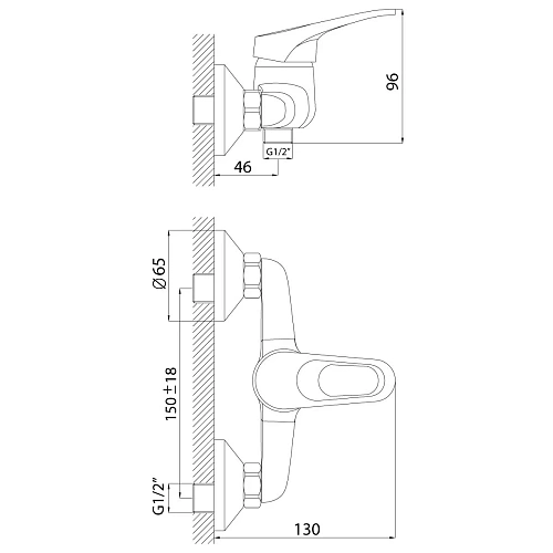 Смеситель для душа Rossinka B35-41 Смеситель для душа Rossinka B35-41
