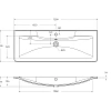 Раковина BelBagno BB1200/455-LV-MR-ALR 1200x455 Раковина BelBagno BB1200/455-LV-MR-ALR 1200x455