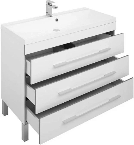 Комплект мебели Aquanet Верона NEW 100 белый (напольный 3 ящика) 00230322 Комплект мебели Aquanet Верона NEW 100 белый (напольный 3 ящика) 00230322
