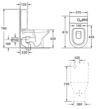 Унитаз напольный Delice Beatrice Compact безободковый, с бачком, Крышка-сиденье Унитаз напольный Delice Beatrice Compact безободковый, с бачком, Крышка-сиденье