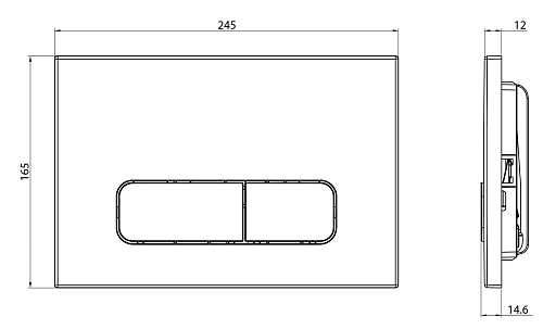 Клавиша смыва CHARUS ELEGIA FP.320.46.01 хром матовый Клавиша смыва CHARUS ELEGIA FP.320.46.01 хром матовый