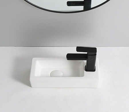 Раковина CeramaLux 9272L накладная/подвесная, белый