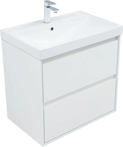 Тумба под раковину Aquanet Милан 70 белый глянец 00336368 подвесная Тумба под раковину Aquanet Милан 70 белый глянец 00336368 подвесная