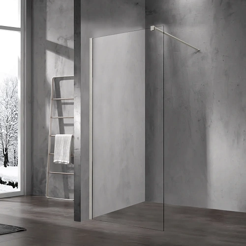 Душевая перегородка Vincea Walk-In VSW-1H700CLBN 700x2000, брашированный никель, стекло прозрачное Душевая перегородка Vincea Walk-In VSW-1H700CLBN 700x2000, брашированный никель, стекло прозрачное