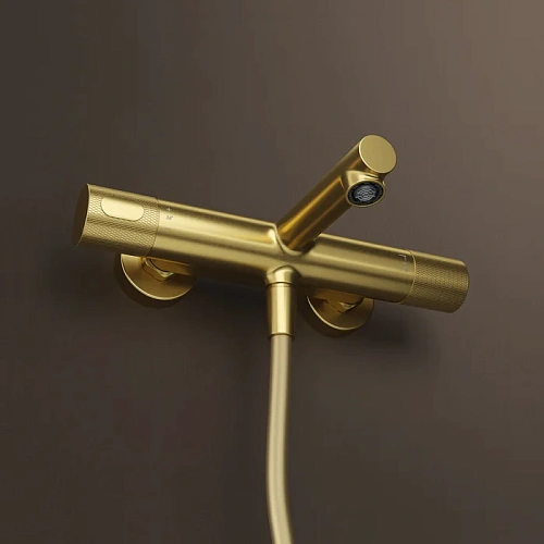 Смеситель для ванны IDDIS Duna (DUNMG02i74WA) с термостатом, матовое золото Смеситель для ванны IDDIS Duna (DUNMG02i74WA) с термостатом, матовое золото