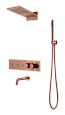 Душевая система Boheme Fusion 131-2-CB встраиваемая с термостатом, Copper Brushed с изливом Душевая система Boheme Fusion 131-2-CB встраиваемая с термостатом, Copper Brushed с изливом