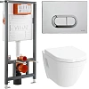 Комплект унитаза с инсталляцией Vitra S50 9003B003-7201 сиденье микролифт, клавиша смыва хром Комплект унитаза с инсталляцией Vitra S50 9003B003-7201 сиденье микролифт, клавиша смыва хром