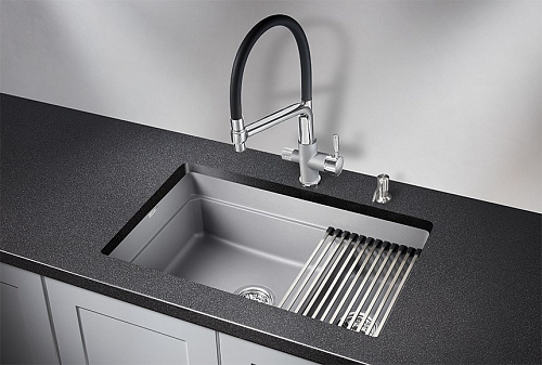Кухонная мойка Granula KS-7304U, АЛЮМИНИУМ, кварц 730х450 Кухонная мойка Granula KS-7304U, АЛЮМИНИУМ, кварц 730х450