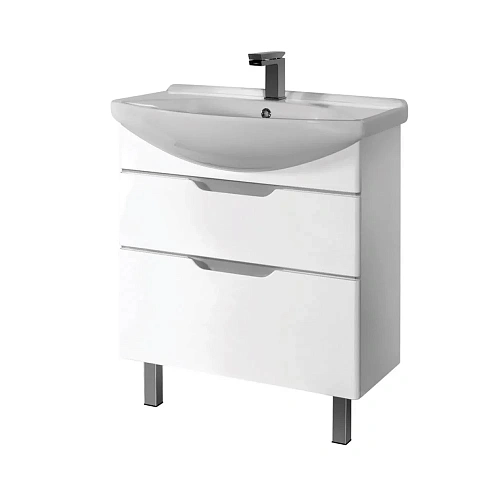 Тумба под раковину DREJA LAGUNA PLUS, 85 см, подвесная/напольная, 2 ящика, с опорами, белый глянец 9 99.0107 Тумба под раковину DREJA LAGUNA PLUS, 85 см, подвесная/напольная, 2 ящика, с опорами, белый глянец 9 99.0107