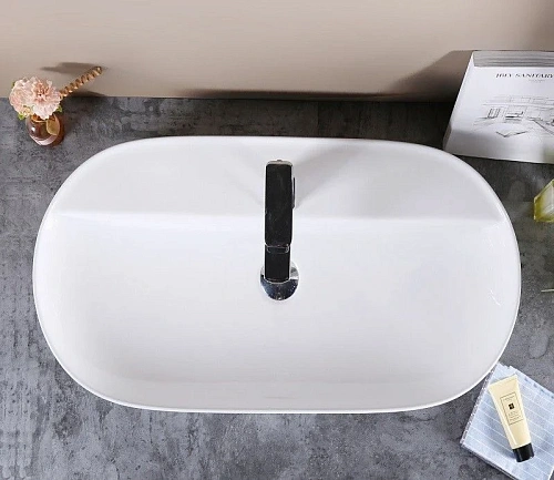 Раковина CeramaLux D1347 накладная, белый Раковина CeramaLux D1347 накладная, белый