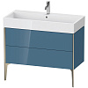 Картинка анонса товара «тумба под раковину duravit xviu xv45370b147 напольная 98 см каменно-синий глянцевый»