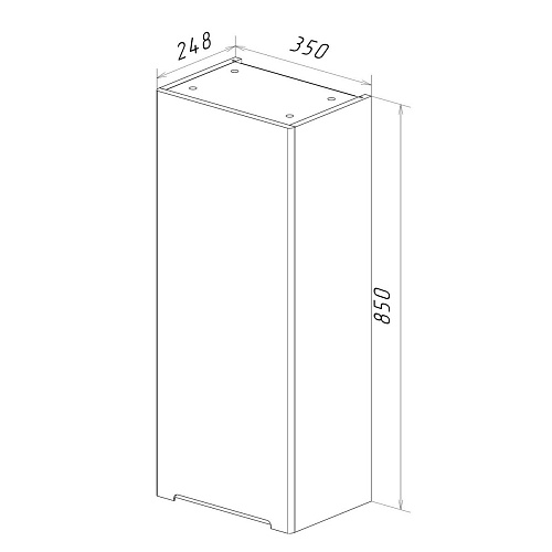 Шкаф Lemark BUNO 35 см подвесной, правый, серый/белый LM04B35PL Шкаф Lemark BUNO 35 см подвесной, правый, серый/белый LM04B35PL