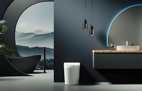 Унитаз SMART ABBER Bequem AC1117S приставной с функцией биде белый с крышкой микролифт Унитаз SMART ABBER Bequem AC1117S приставной с функцией биде белый с крышкой микролифт